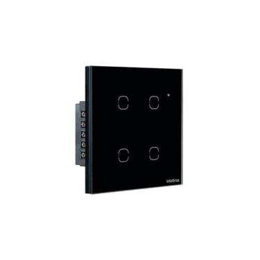 Imagem de Interruptor Smart Wi-fi Touch 4 Teclas Preto Ews 1004 4850028 - INTELB