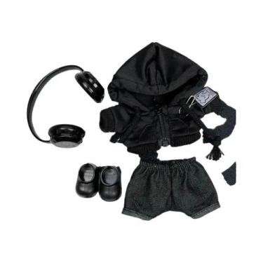 Imagem de Jaqueta Moletom Casual Preta Para Homens E Mulheres, Série Labubu Big 