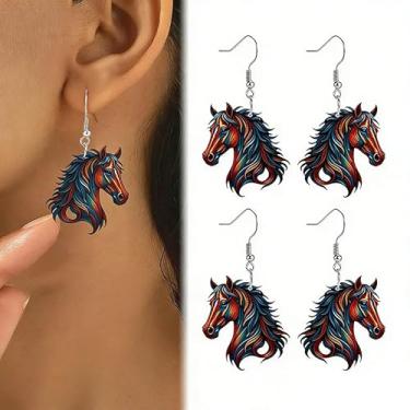 Imagem de Brinco de acrílico com pingente de animal, joia moderna, presente para esposa, mulheres, amigas, família, colega de trabalho, popular, fofo, engraçado, brinco, one size, Acrílico, Sem pedra preciosa