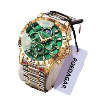 Imagem de Relógio Masculino De Luxo À Prova d'Água Com Luz, Cronógrafo De Quartz