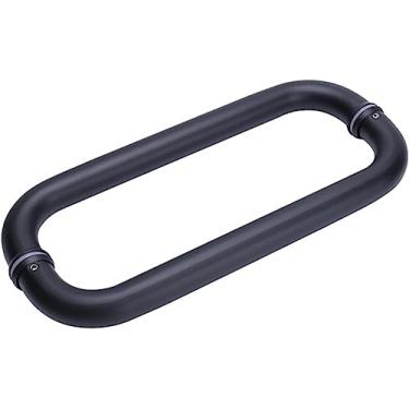 Imagem de Puxador de porta de aço inoxidável para casa de banho, puxadores de porta de empurrar para banheiro resistente, acessórios de ferragens de porta de vidro - 400 mm