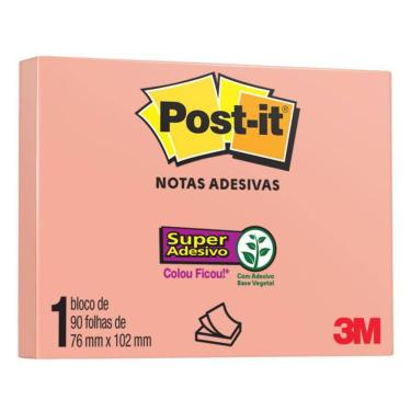 Imagem de Bloco Post-It® 3M 76x102mm Damasco 90 Fls