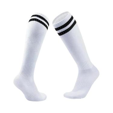 Imagem de Meias Esportivas Respiráveis De Cano Alto Com Listras Para Crianças, J