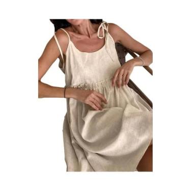 Imagem de Vestido Feminino De Verão Sexy Com Alças, Estilo Europeu-Americano, So