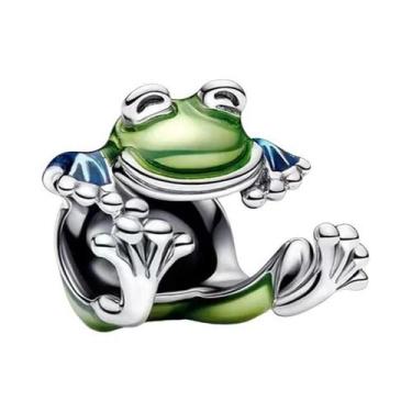 Imagem de Berloques De Prata Com Acabamento Verde Em Formato De Abacate, Besouro