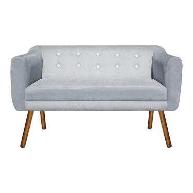 Imagem de NAMORADEIRA JULIA 2 LUGARES SUEDE CINZA