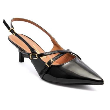 Imagem de Sapato Scarpin Fem Vizzano Verniz Slingback Preto 1122.885