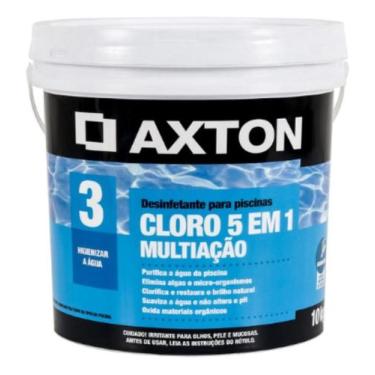Imagem de Cloro Para Piscina 10kg Axton Granulado 5 Em 1 Multiação