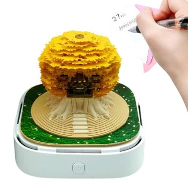 Imagem de Calendário 2026-3D com notas adesivas Fortune Tree House Calendário 2026, bloco de notas decorativo para aniversário, prateleira de armário de inauguração de casa, adultos, estudantes, família