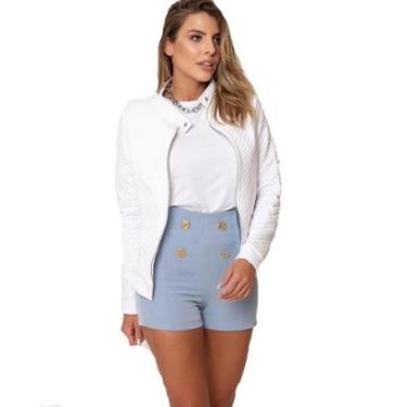 Imagem de Jaqueta Bomber Feminina Casaco Blusa Frio Casual  Metalassê-Feminino