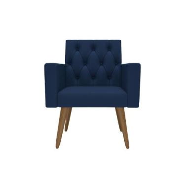 Imagem de Poltrona Decorativa Capitone Reforçada Confortável Para Sala - Móveis 