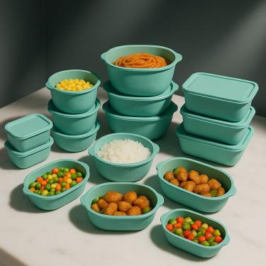 Imagem de Kit 15 Potes Herméticos De Plástico Com Tampa – Empilháveis E Ultra Resistentes Para Alimentos Tifany