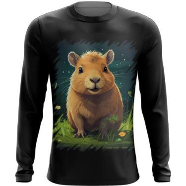 Imagem de Camiseta Manga Longa Capivara do Bem Animalzinho 14 - Kasubeck Store®,