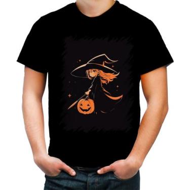 Imagem de Camiseta Colorida Bruxa Halloween Laranja Festa 1 - Kasubeck Store, Ba