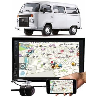 Imagem de Multimídia E-Tech Vw Kombi Bluetooth Espelhamento Android IOS + Moldur