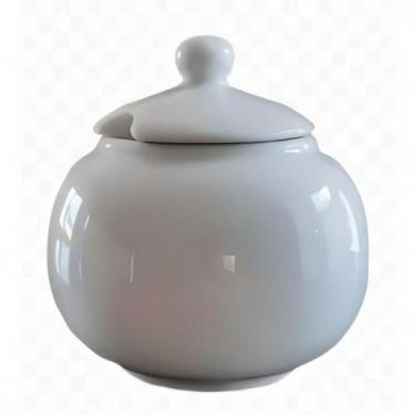 Imagem de Açucareiro 350 ml em porcelana branca forte e resistente - M.A.S.