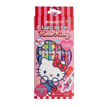 Imagem de Lápis de Cor Triangular Hello Kitty 12 Cores Leo&Leo Leonora - 10255
