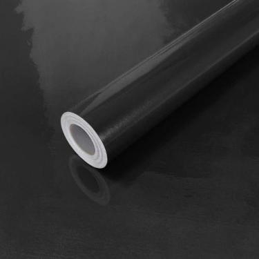 Imagem de Adesivo Para Móveis Laca Preto Brilhante Black Piano 500x60cm - Open S
