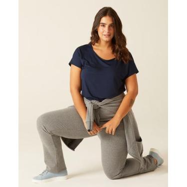 Imagem de Blusa Básica Feminina Plus Size Decote Redondo Em Viscose Stretch - Ma