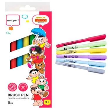 Imagem de Brush Pen Turma da Mônica Perfumada - 6 Cores - Newpen