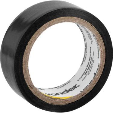Imagem de Fita Isolante Preta 19 Mm X 5 M Vonder - Antichama Para Isolamento De 