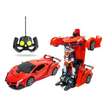 Imagem de Carrinho Controle Remoto que Vira Robô Transformers Brinquedo Infantil