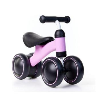 Imagem de Bicicleta de Equilíbrio Andador 4 Rodas Rosa Claro Buba