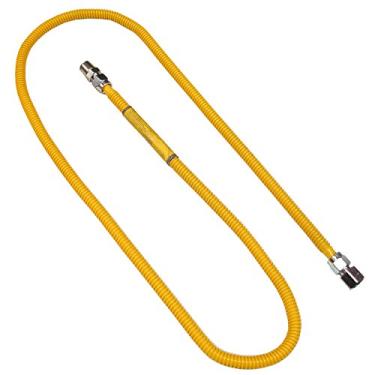 Imagem de LASCO Linha de fornecimento de aquecedor de água a gás revestido flexível 10-1235, conector OD de 1,27 cm, 1,27 cm com acessórios FIP de 1,27 cm