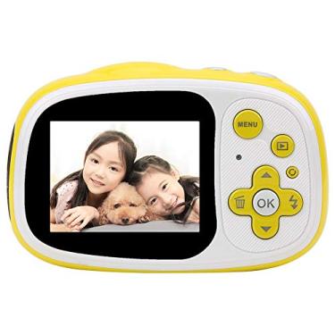 Imagem de Câmera infantil à prova d'água - Câmera infantil de 8 MP - Tela de tela IPS HD de 2 polegadas - Zoom digital 6X - Bateria integrada - MP3 MP4 para meninos, meninas (amarelo)