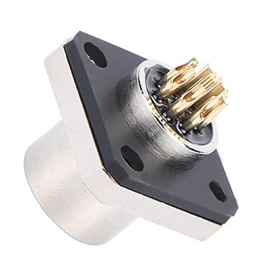 Imagem de Conector à prova d'água, conector de soquete de flange de equipamento elétrico para suprimentos industriais para M12-H-S8