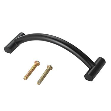 Imagem de 1 conjunto de moda lidar com ouro brilhante/preto/cinza puxar liga sólida botão simples estilo único furo 96/128 / 192mm porta gaveta de gaveta YYDFPIIA (Color : Black Hole 96mm)