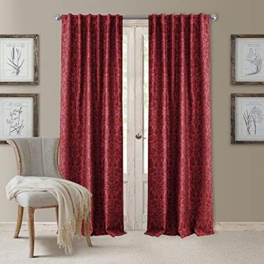 Imagem de Elrene Home Fashions 20860ELR Antonia Blackout Rod Bolso/Painel de cortina de janela, Rouge, 132 cm x 84 cm