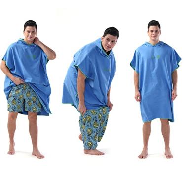Imagem de Tingpai Toalha de banho de surf Poncho Robe de secagem rápida com capuz Cobertor de p ia de microfib Toalha de banho Toalha de banho Fato de mergulho Poncho de p ia pa adultos