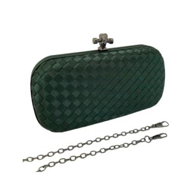 Imagem de Bolsa De Festa Clutch Tressê Cetim Inspired Verde M
