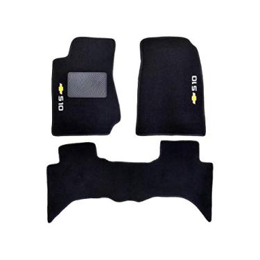 Imagem de Tapete De Carpete Para Chevrolet S10 2013 Até 2019 Preto