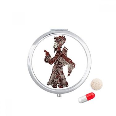 Imagem de Caixa de comprimidos tradicional Shadow Play Man Walk com bolso para remédios