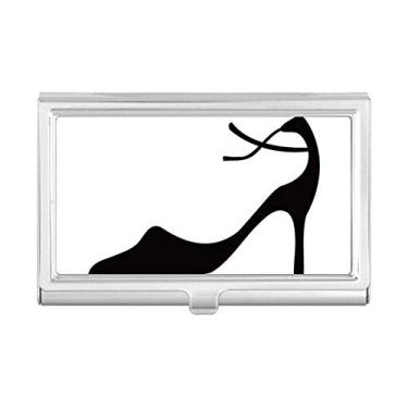Imagem de Carteira de bolso para cartões de visita com desenho simples de salto alto