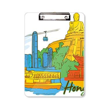 Imagem de China Hong Kong Victoria Prancheta de Aquarela pasta Bloco de Escrita Placa de Apoio A4