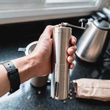 Imagem de Moedor Moinho De Café Com Ajuste Regulagem Moagem Do Grão Desmontável E Fácil De Limpar Manual Inox Portátil FlySea