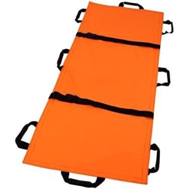 Imagem de Maca Portátil, Unidade De Transporte Portátil Com 8 Alças, Tecido De Náilon Maca Dobrável Lavável Para Acidentes De Resgate Em Montanha, Ferimentos, Uso Doméstico,Laranja,Bonny369