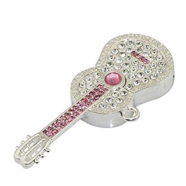 Imagem de Qianlianjie 16 GB Guitarra Prata Modelo USB Flash Drive Pen Drive U Disk Crystal Drive PenDrive Memory Stick USB Flash Disk Thumb Drive