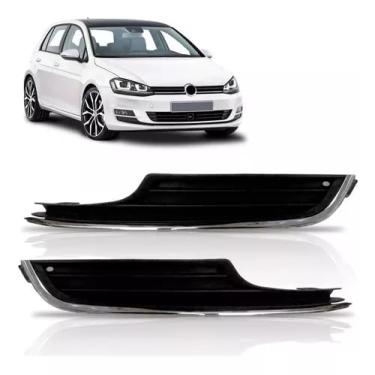 Imagem de Par Grade Lateral Parachoque Golf 2014 2015 2016 Friso Cromado