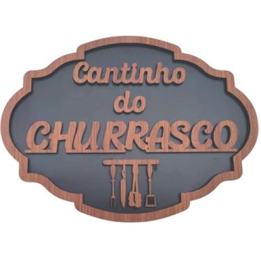 Imagem de Placa Decorativa Cantinho Do Churrasco Em Mdf