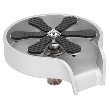 Imagem de Enxaguador de Copo de Torneira, Lavador de Alta Pressão Fácil de Instalar, Enxaguador de Copo de Lavagem de Garrafa, Base Antiderrapante, Prevenção de Ferrugem para Barra (Prata)