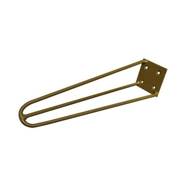 Imagem de Pé De Metal 25 Cm Hairpin Legs Rack E Puffs Dourado