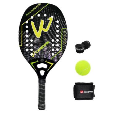 Imagem de Raquete de tênis de padel CAMEWIN em fibra de carbono 18k 360g + 10g