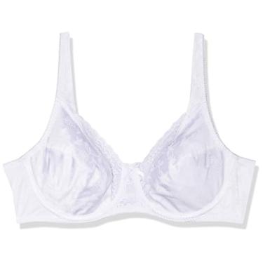 Imagem de Playtex Secrets Love My Curves Sutiã floral com aro cobertura total #4422, Branco, 42DD