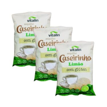 Imagem de Vitalin, Kit com 3 Pacotes de Sequilho Caseirinho Sem Glúten Sabor Limão de 100g cada - Vitalin