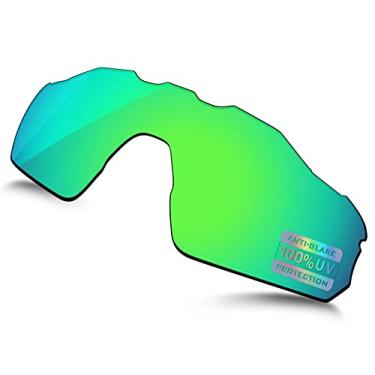 Imagem de Bowyer Lentes de reposição polarizadas para óculos de sol Oakley Radar EV Family, Verde espelhado, Radar EV Pitch OO9211