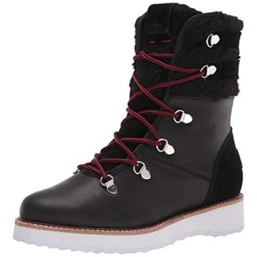 Imagem de Roxy Bota feminina de couro impermeável Brandi, Preto, 6